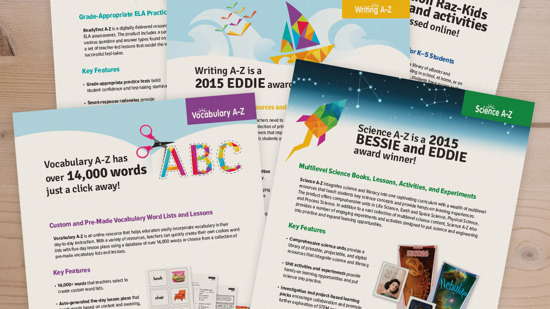 table displaying a group on the rebranded one sheets