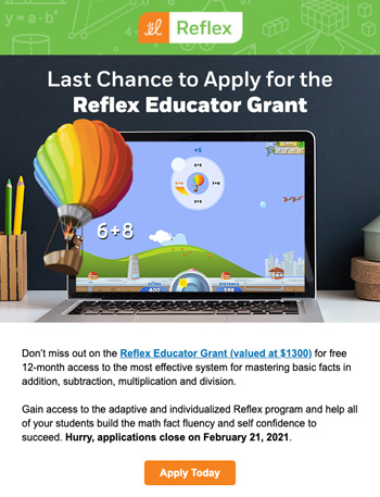 ExploreLearning Reflex email